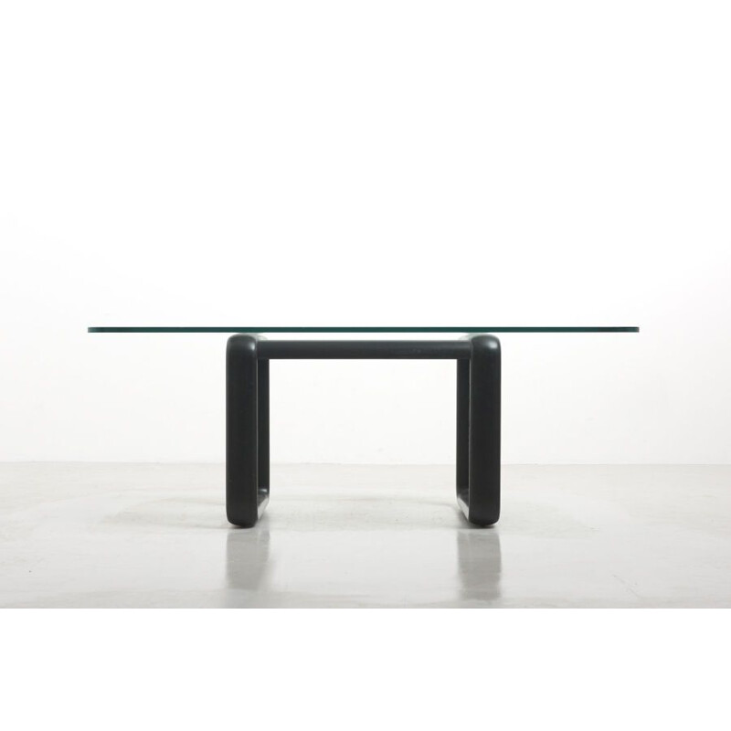 Mid century glass dining table by Burkhard Vogtherr for Rosenthal Studio-line, Germany 1970s