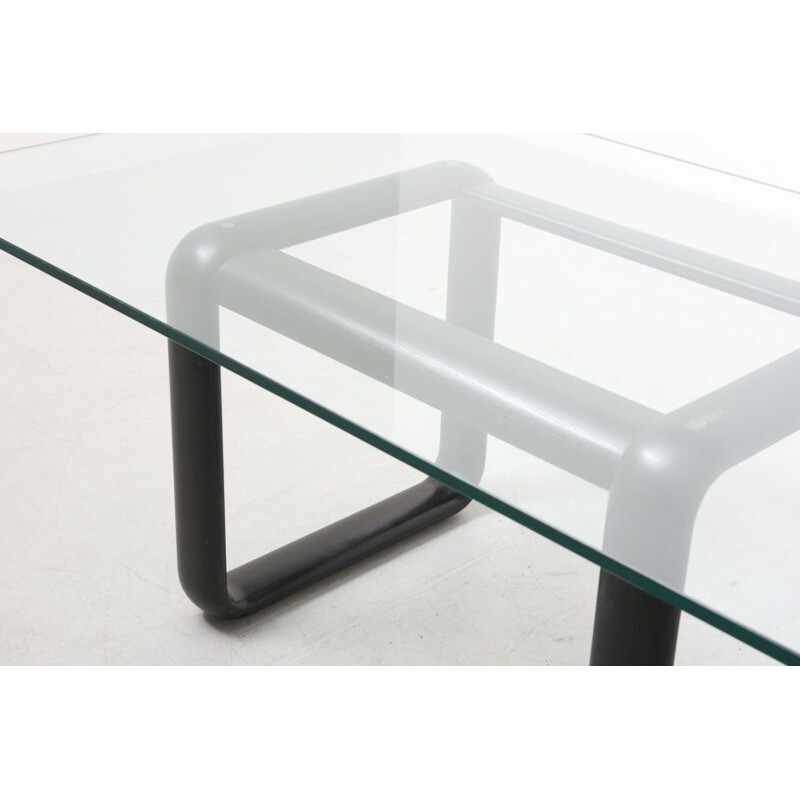 Mid century glass dining table by Burkhard Vogtherr for Rosenthal Studio-line, Germany 1970s