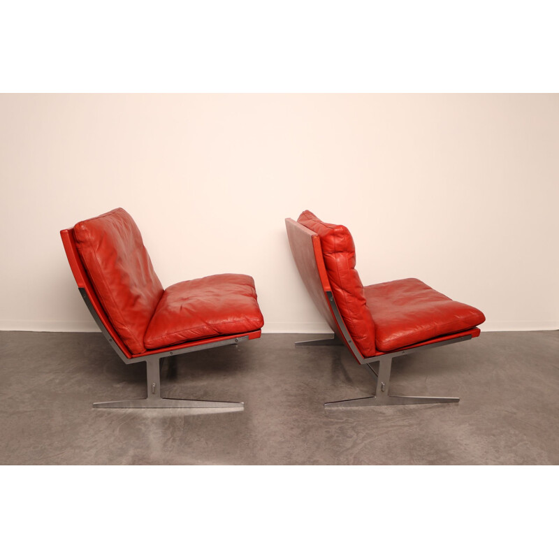 Pair of vintage lounge chairs model BO-561 by P. Fabricius & J. Kastholm for BO-EX, Denmark 1963