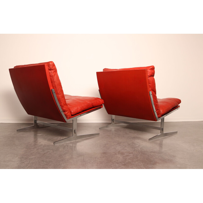 Pair of vintage lounge chairs model BO-561 by P. Fabricius & J. Kastholm for BO-EX, Denmark 1963