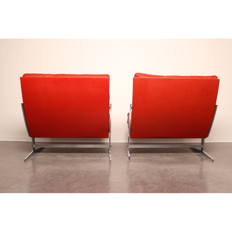 Pair of vintage lounge chairs model BO-561 by P. Fabricius & J. Kastholm for BO-EX, Denmark 1963