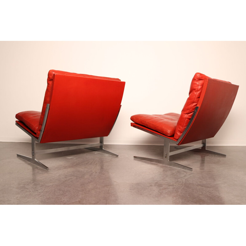 Pair of vintage lounge chairs model BO-561 by P. Fabricius & J. Kastholm for BO-EX, Denmark 1963