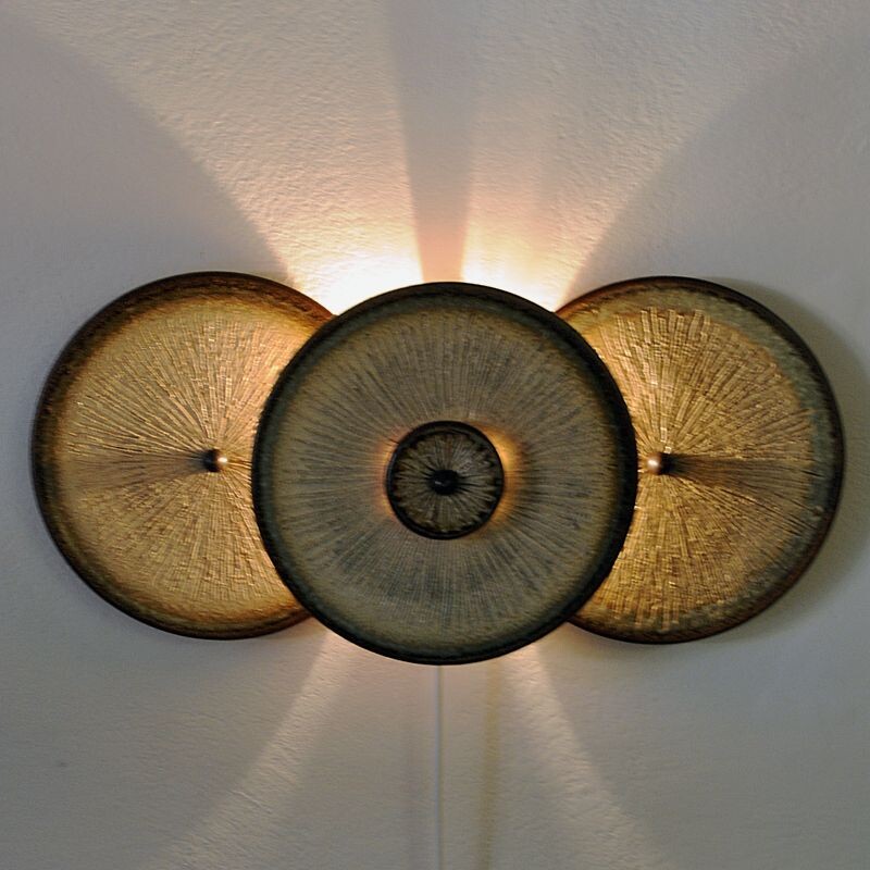 Vintage Danish wall lamp by Backhausen and Brandborg for Søholm Keramik, 1960s