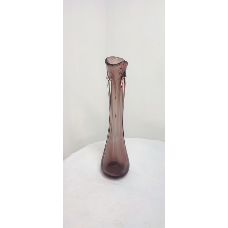 Mid century Murano glass vase, Italy 1980s