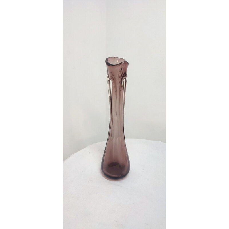 Vase vintage en verre de Murano, Italie 1980