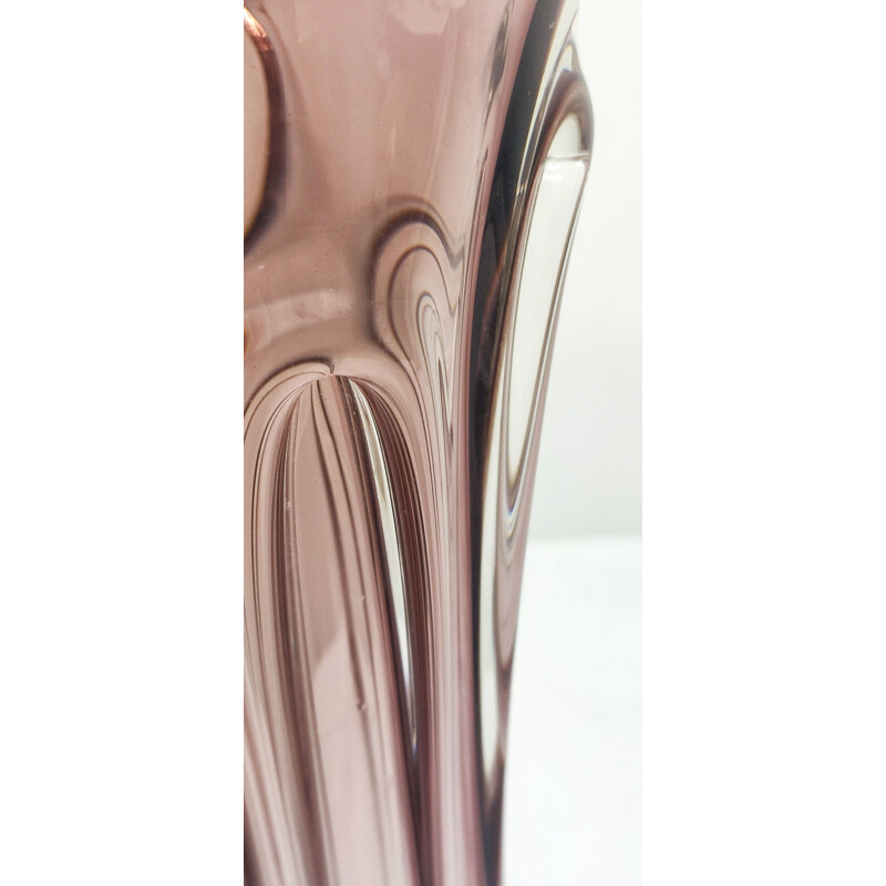 Mid century Murano glass vase, Italy 1980s