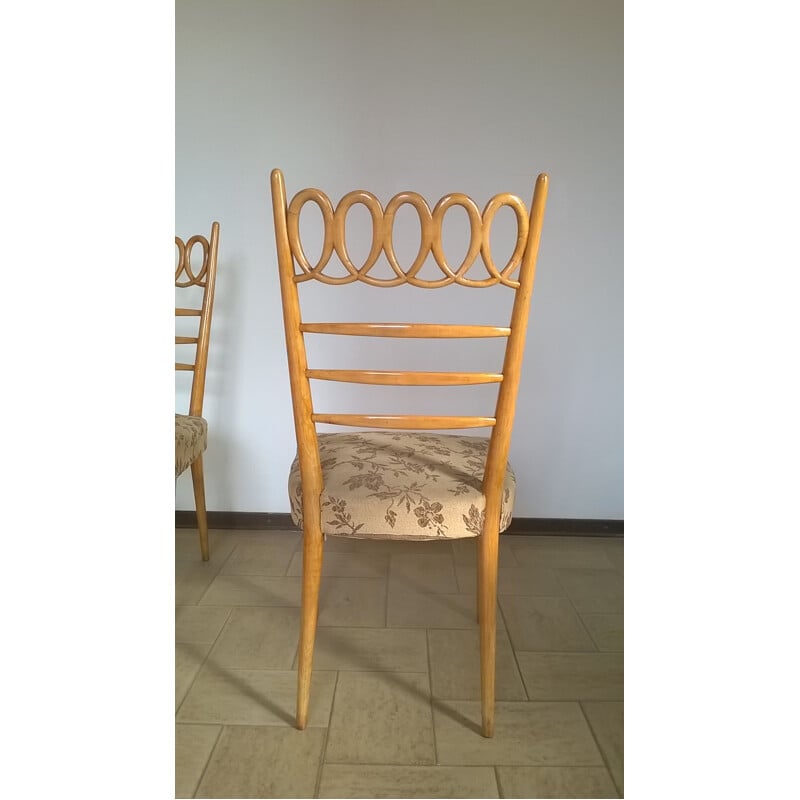 Set of 8 vintage chairs by Osvaldo Borsani, 1940s