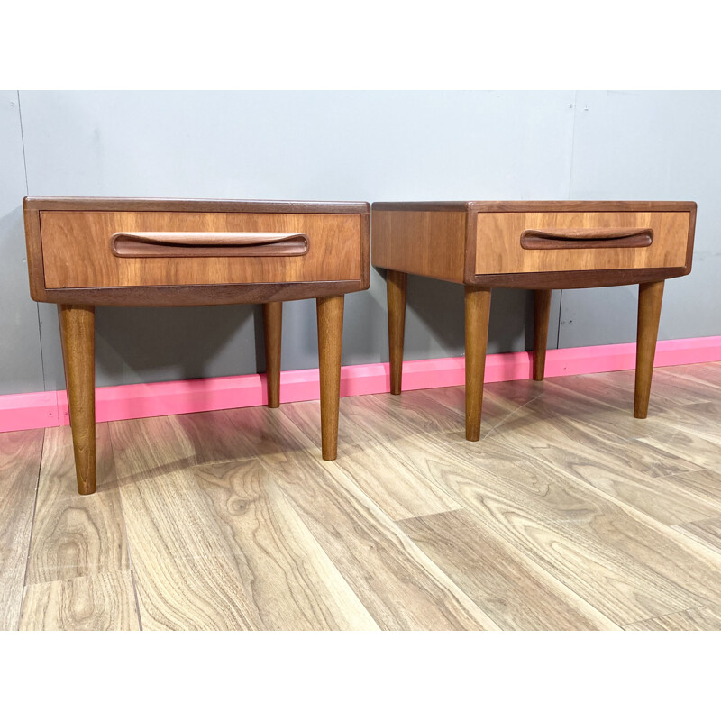 Pair of mid century teak nights tands for G Plan, 1960s