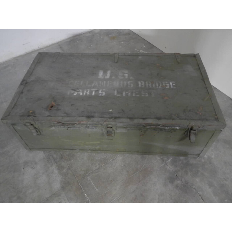 Vintage iron suitcase of the US Army