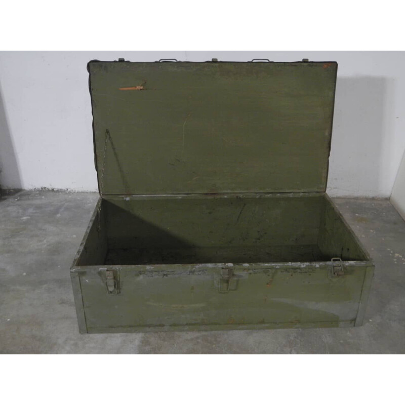 Vintage iron suitcase of the US Army