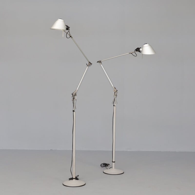 Pair of vintage Tangram floor lamps by Walter Monici for Lumina, 1990s