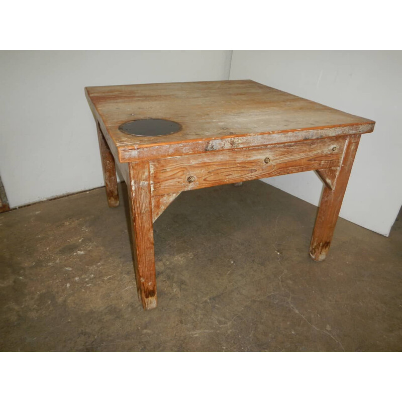 Larch wood vintage table