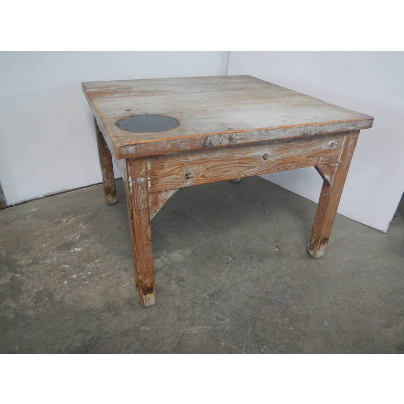 Larch wood vintage table