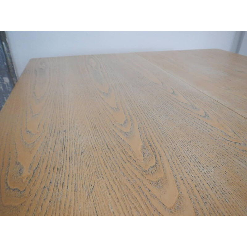 Mesa extensible de madera de fresno vintage