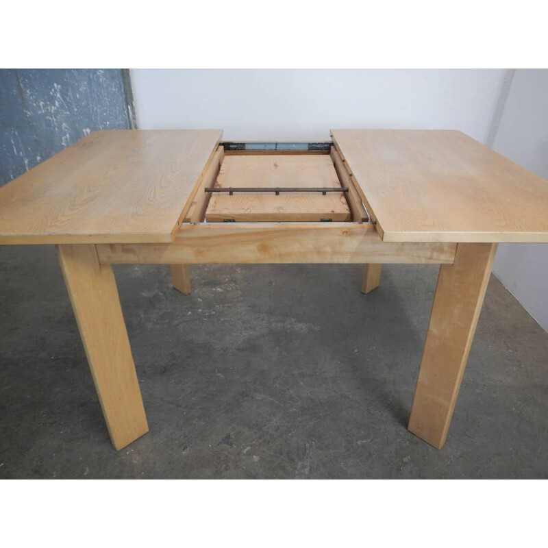 Mesa de extensão de madeira de freixo vintage