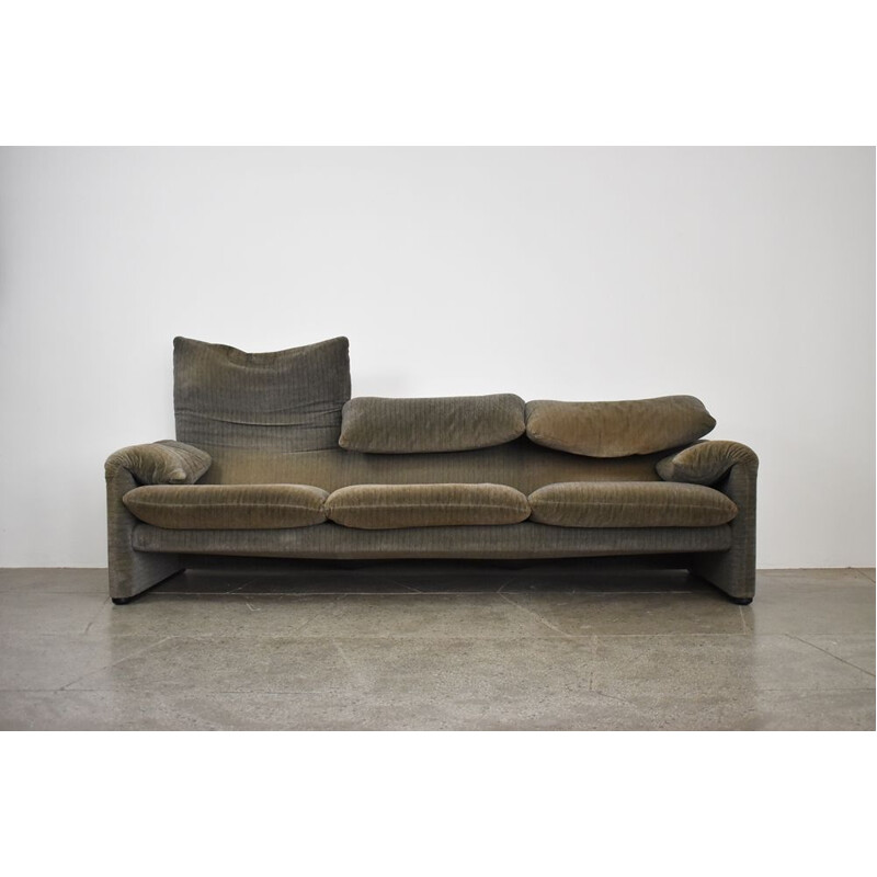 Vintage 3-seater sofa by Vico Magistretti for Cassina Maralunga, 1973