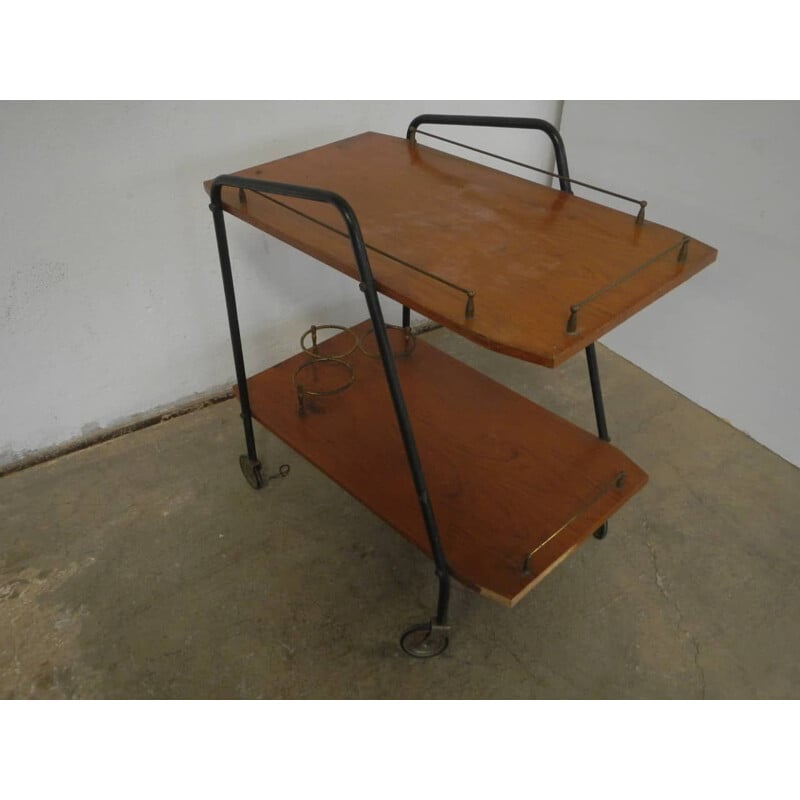 Teak vintage trolley