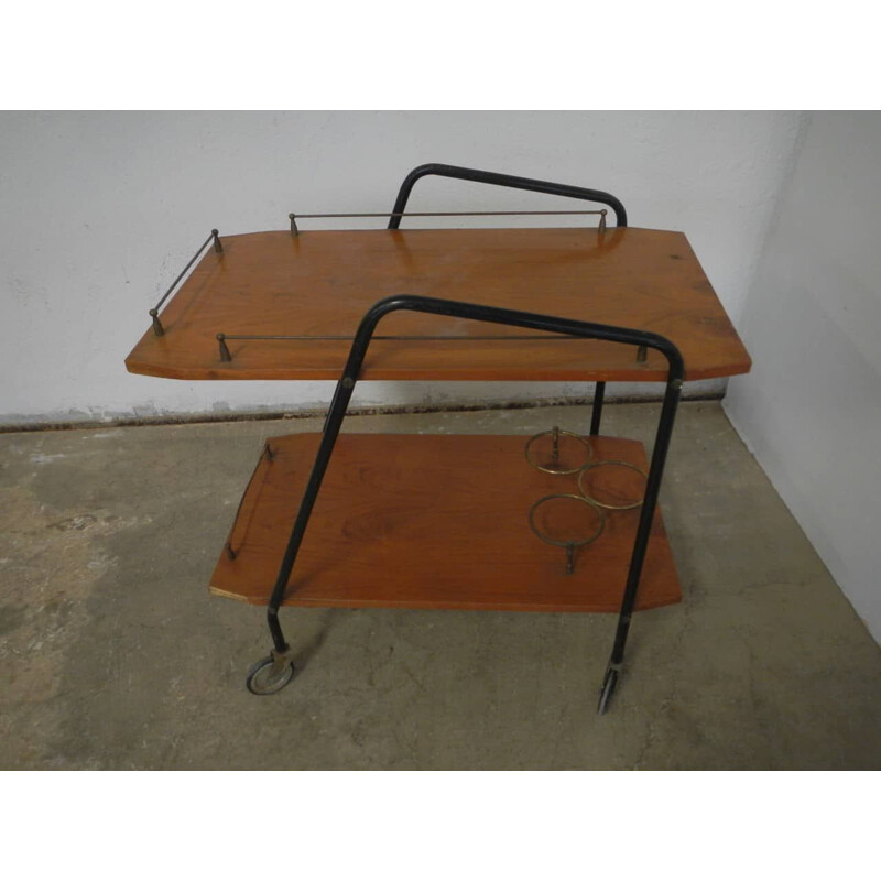 Teak vintage trolley