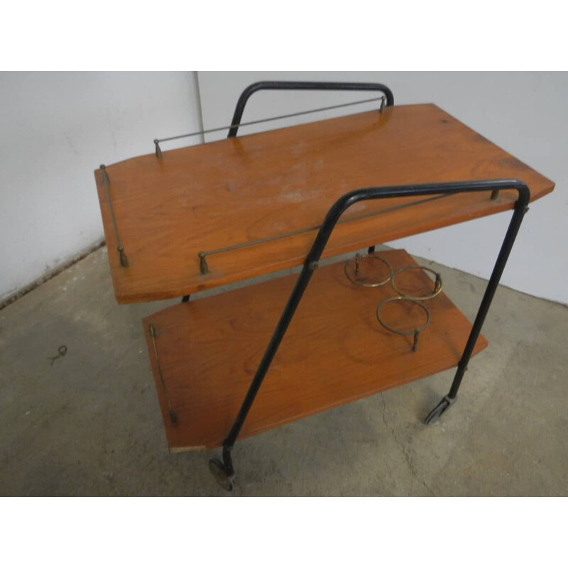 Teak vintage trolley