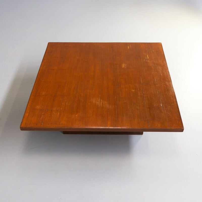 Bamboo vintage coffee table by Axel Vervoordt, Belgium 1980s