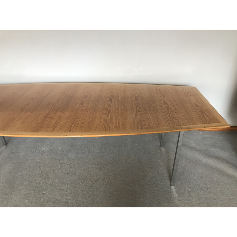 Table vintage en forme de bateau de Florence Knoll pour Knoll international, 1967