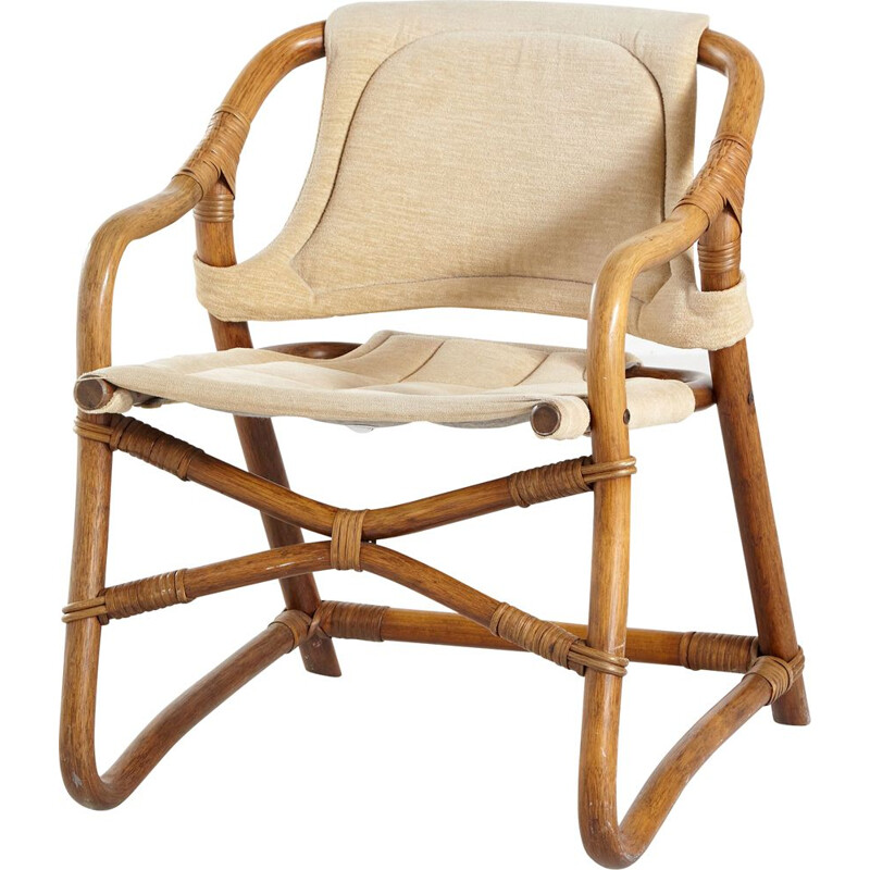 Fauteuil vintage en bambou