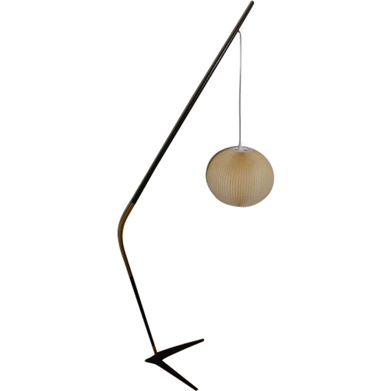 Vintage Danish "fishing rod" floor lamp by Svend Aage Holm Sorensen, 1950s