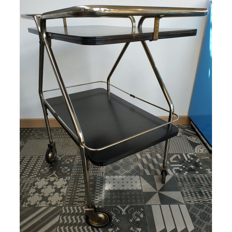 Vintage silver and black trolley, USA 1950