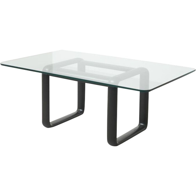 Mid century glass dining table by Burkhard Vogtherr for Rosenthal Studio-line, Germany 1970s