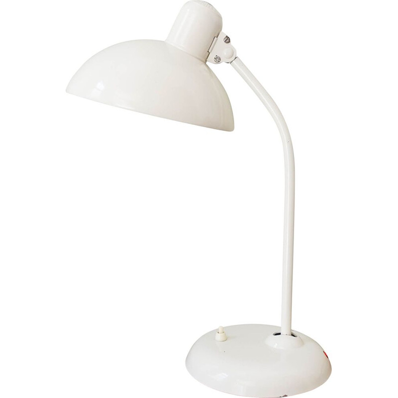 Vintage 6556 desk lamp in white lacquered metal by Christian Dell for Kaiser Idell, Germany 1930