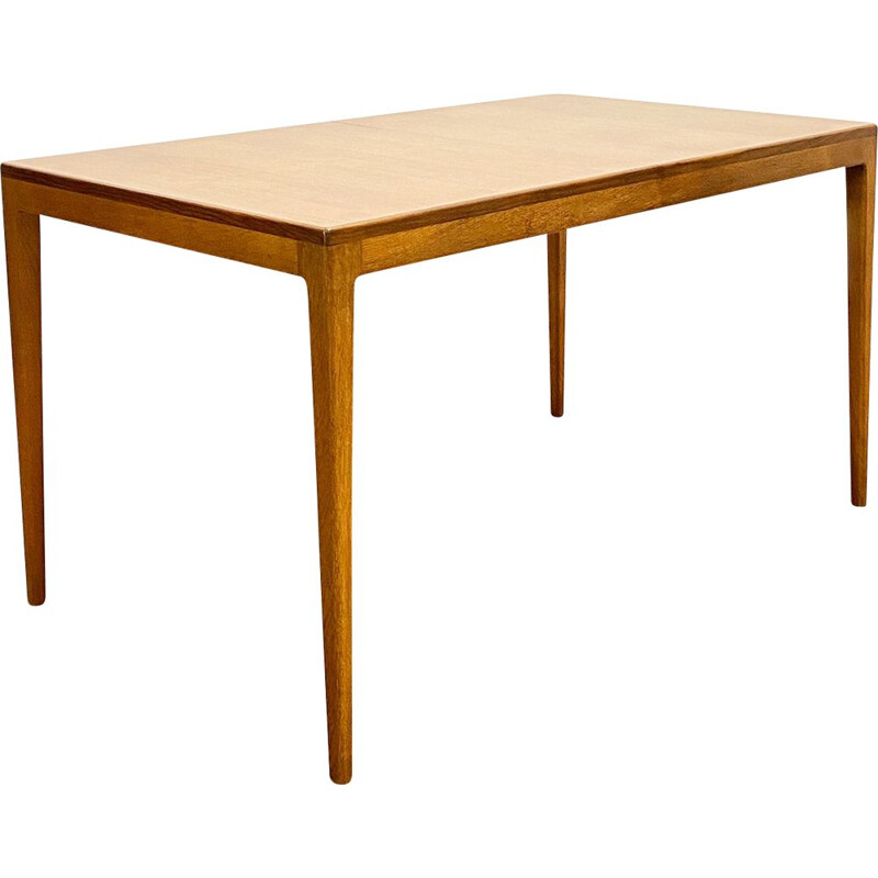 Table vintage extensible et minimaliste en teck et en chêne par Hartmut Lohmeyer pour Wilkhahn, 1960