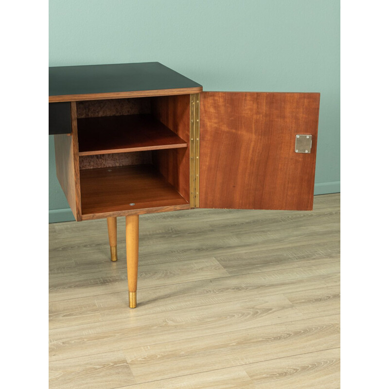 Vintage walnut and formica desk, Germany 1950