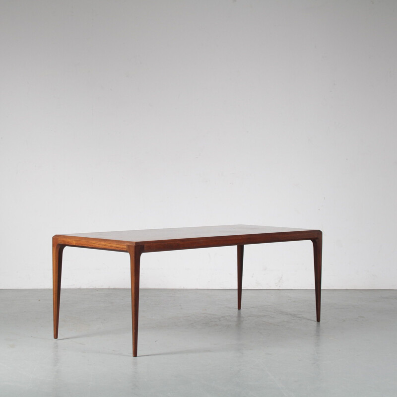 Vintage rosewood coffee table by Johannes Andersen for Silkeborg, Denmark 1960