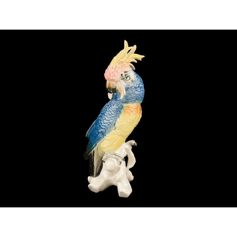 Vintage porcelain parrot by Karl Ens, Germany 1930