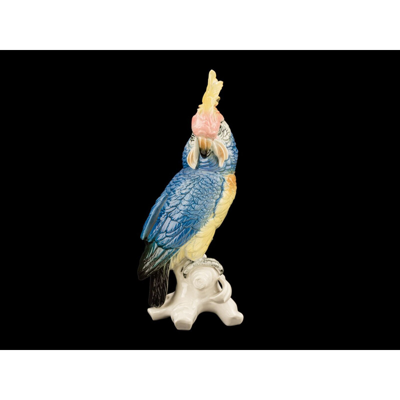 Vintage porcelain parrot by Karl Ens, Germany 1930