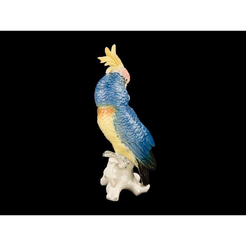 Vintage porcelain parrot by Karl Ens, Germany 1930