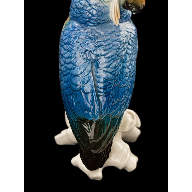 Vintage porcelain parrot by Karl Ens, Germany 1930