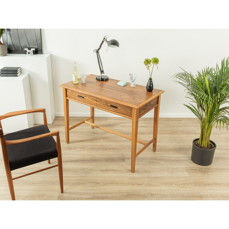 Vintage walnut desk, Germany 1960