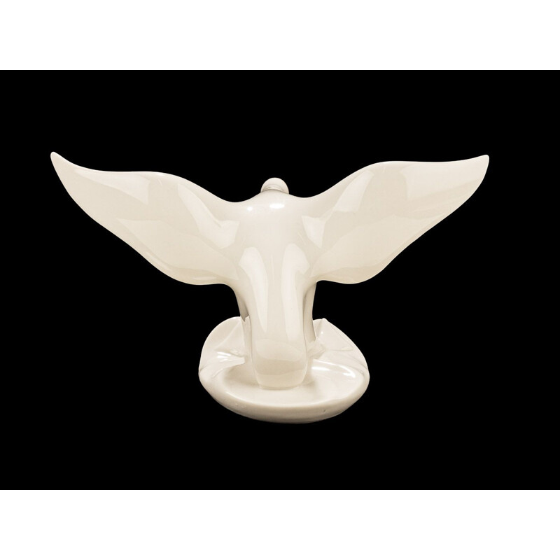 Vintage porcelain goose figure by Peter Müller for Sgrafo Modern, Germany 1950