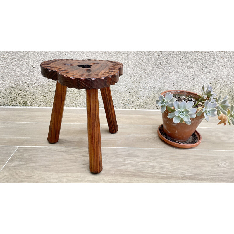 Vintage tripod stool, Spain