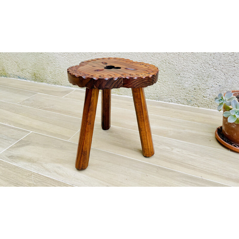 Vintage tripod stool, Spain