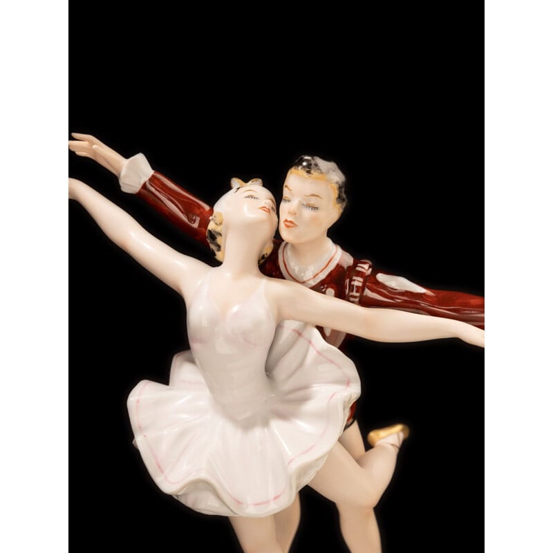 Pareja de bailarinas de porcelana vintage de Wallendorfer Porzellanmanufaktur, 1964