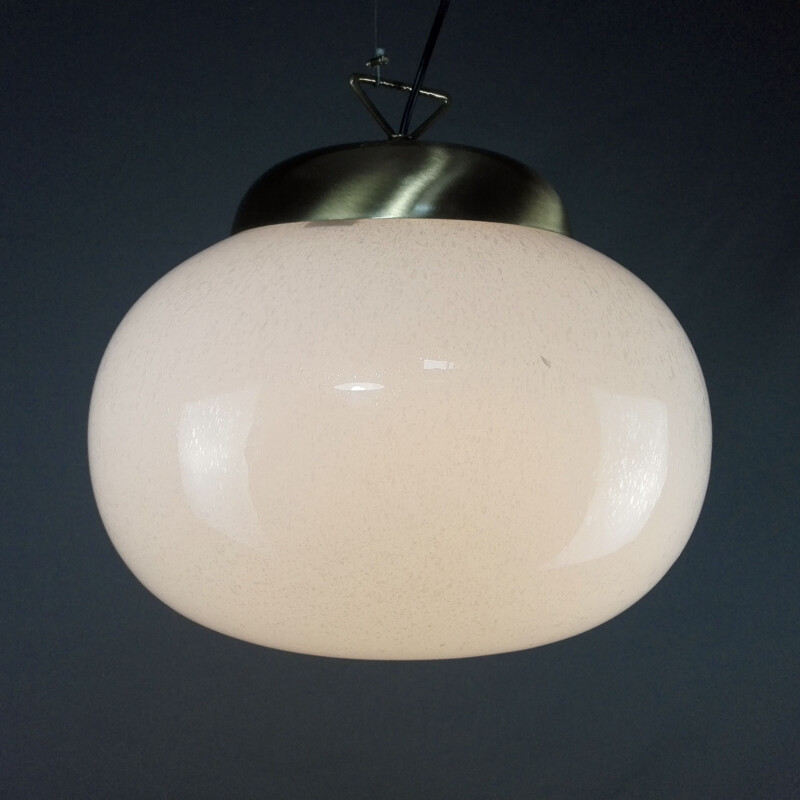 Vintage Murano hand-blown glass pendant lamp. Italy, 1970s