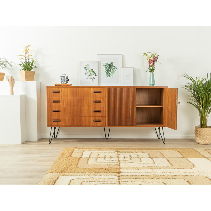 Vintage teak highboard from DeWe, Germany 1960