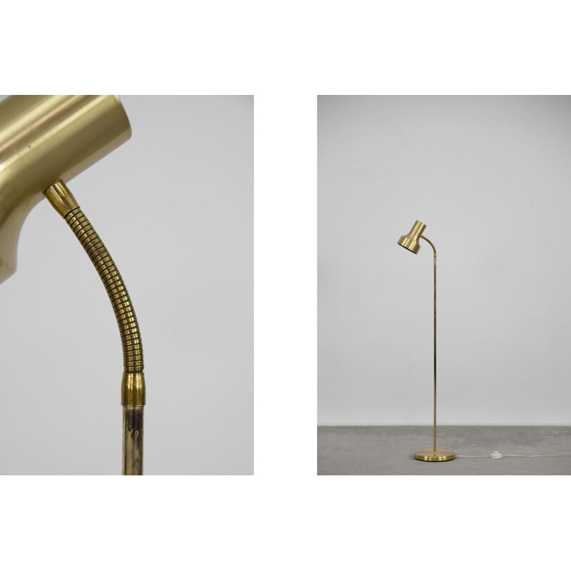 Vintage brass floor lamp by Montör, Sweden 1970