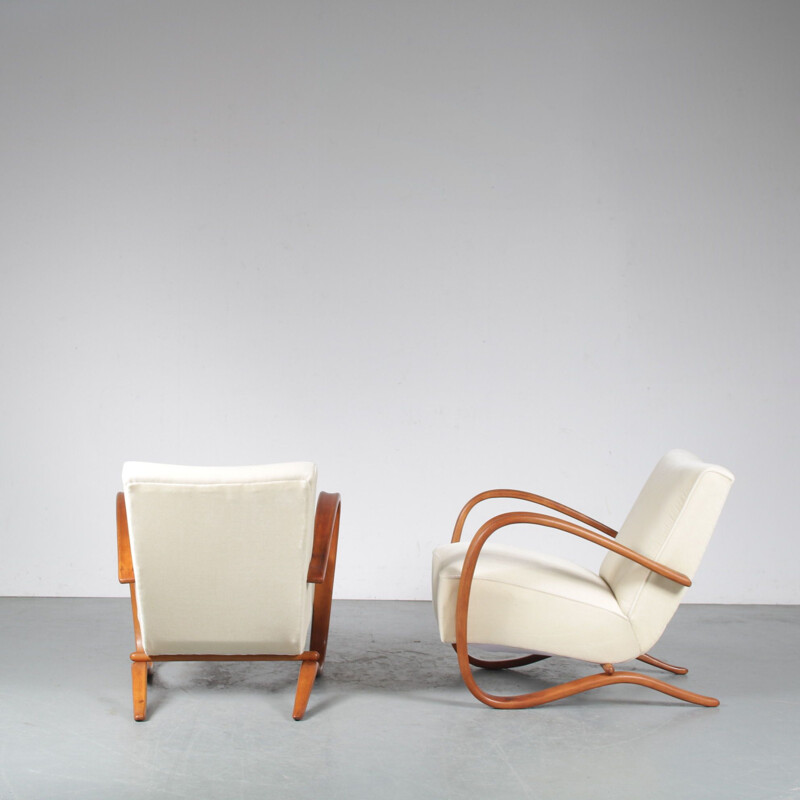 Pair of vintage armchairs by Jindrich Halabala for Up Zavody, Czech Republic 1930