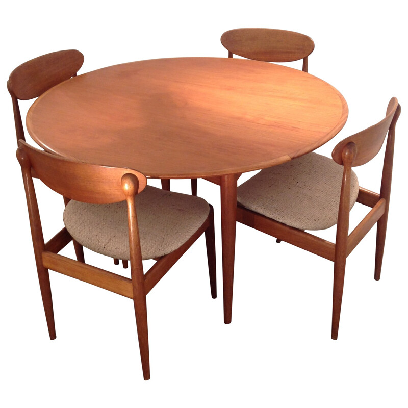 Table et chaises en teck, édition Parker - années 60
