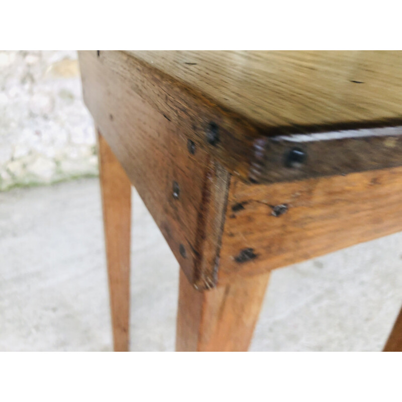 Vintage wooden farmhouse console, 1940-1950s