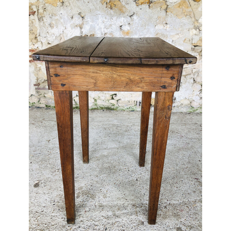 Vintage wooden farmhouse console, 1940-1950s