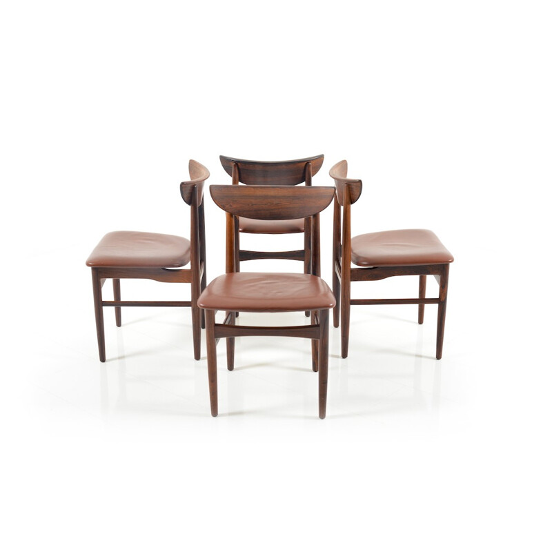 Set of 4 danish dining chairs in rosewood - 1960s